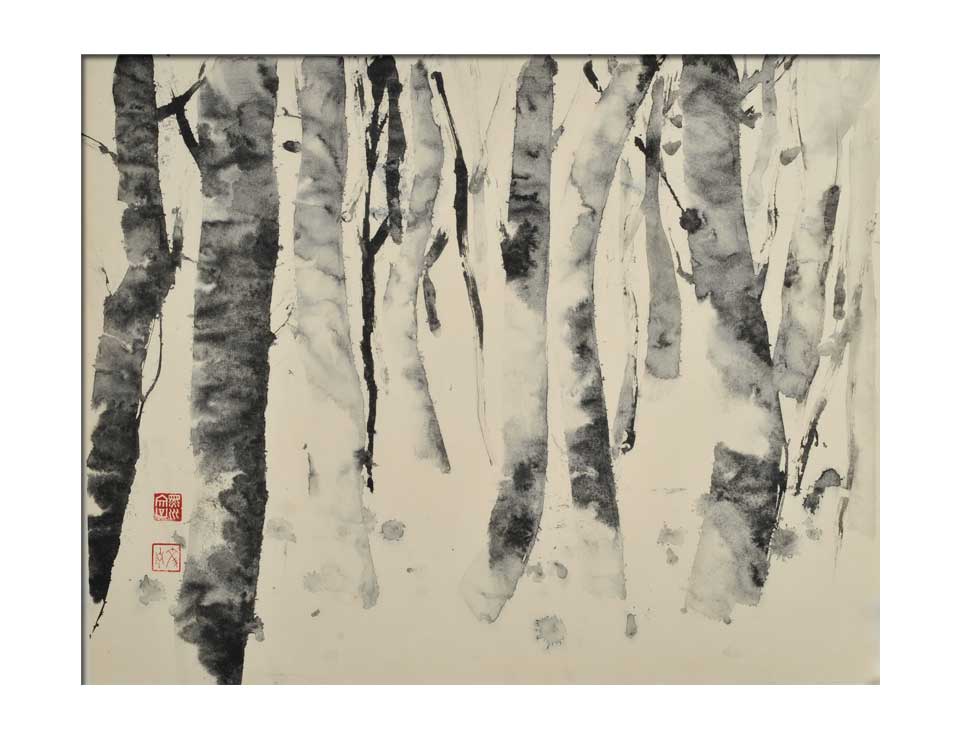 Fumiko Kurokawa sumi-e exhibition