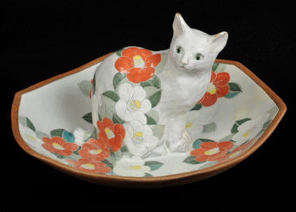 Haruna Nishihata Cat & Camellia Platter